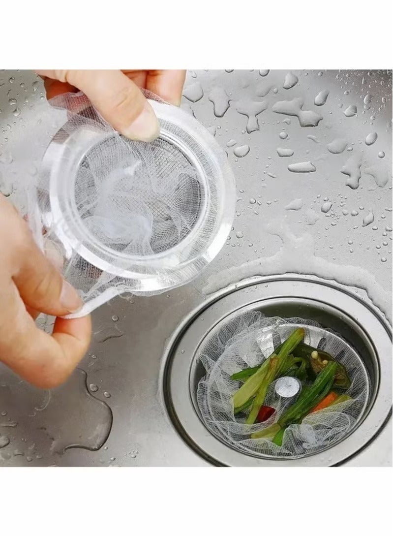 200pcs Disposable Mesh Garbage Bags Kitchen Sink Strainer for Collecting Kitchen Food Scraps and Waste Remnants - Image 4