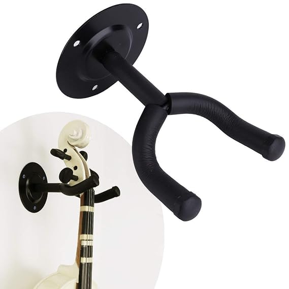 EDNITA Guitar Wall Hanger, Guitar Wall Mount, Guitar Hanger Wall Hook Stand Rack for Acoustic | Electric | Bass Guitar | Banjo | Mandolin, Guitars Accessories (Pack of 2) - Image 5