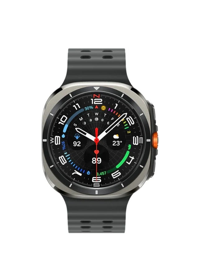 Ultra Stylish Smart Watch with Metal Frame and Silicone Strap - HD Display - Water Resistant - Heart Rate Monitor - Black - Image 2