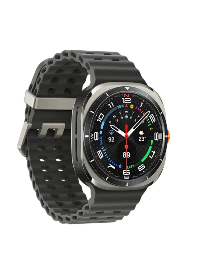 Ultra Stylish Smart Watch with Metal Frame and Silicone Strap - HD Display - Water Resistant - Heart Rate Monitor - Black - Image 3