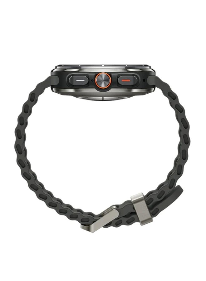 Ultra Stylish Smart Watch with Metal Frame and Silicone Strap - HD Display - Water Resistant - Heart Rate Monitor - Black - Image 4