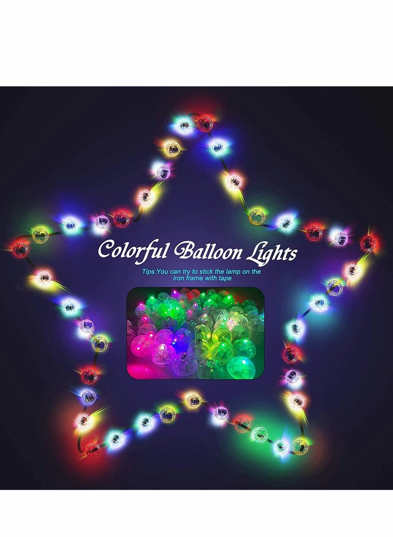 LED Balloon Light 50Pcs Multicolor Round Led Flash Ball Lamp Mini Ball Light for Paper Lantern Balloon Waterproof Mini Indoor Outdoor Party Event Wedding Decoration Supplies Pendant Filler - Image 5