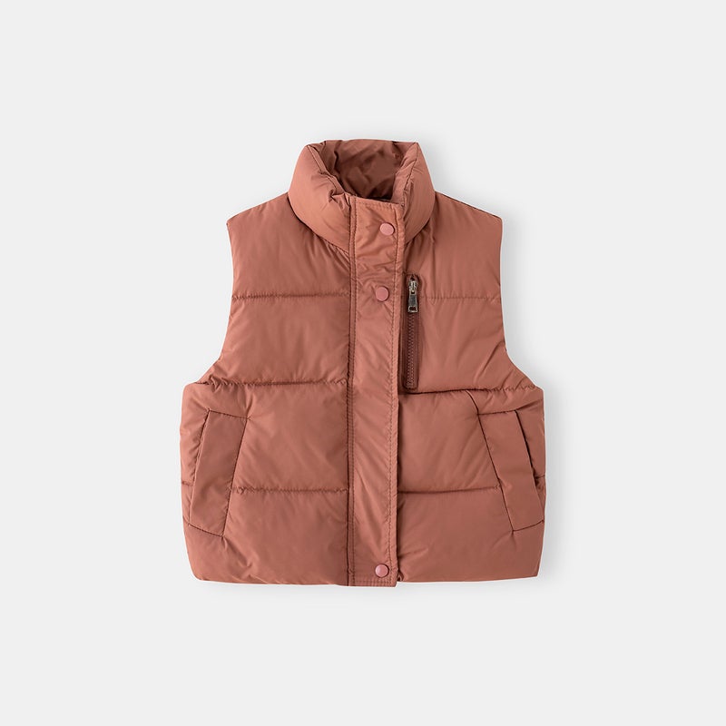 Boys' Winter Vest Korean Style Children'S Zip-Up Vest Baby Thickened Cotton Coat - Image 1