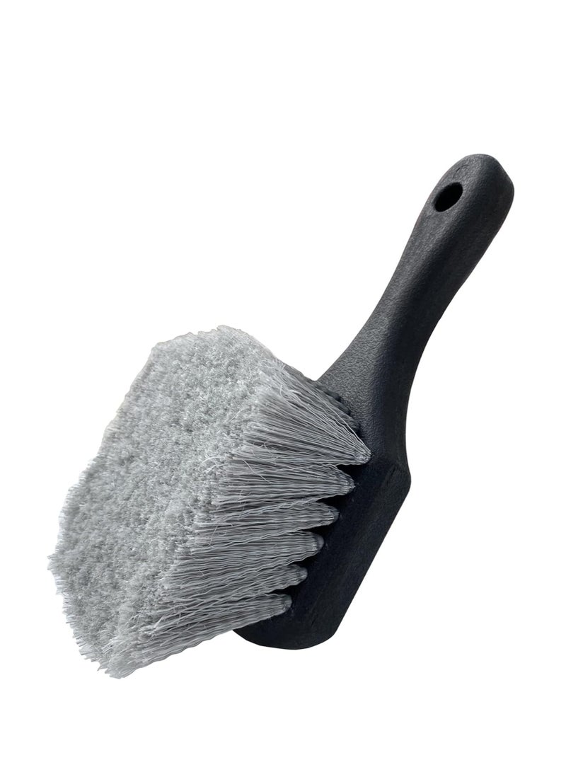 Loquat Wheel  Tire Brush for Car，Car Wash Brush Wheel Cleaning Brush Soft Bristle Brush，Black - Image 1