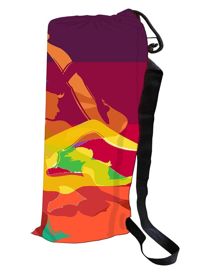 Active Elements Breathable Fabric & Printed Yoga mat Cover/Bag for 3 or 4 mm Standard Size. Yoga Cover Flat : 7 x 26 inch - Image 2