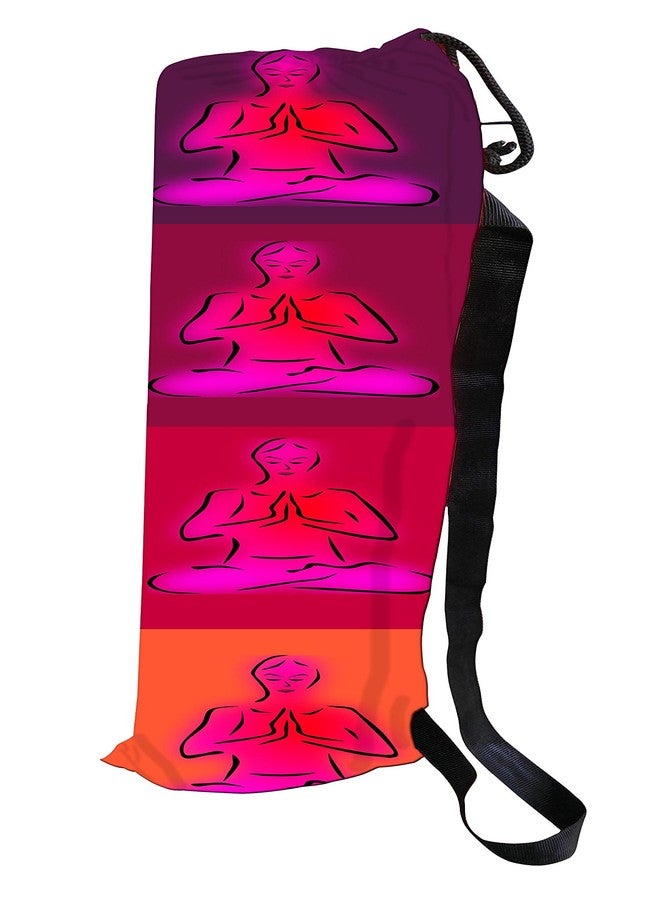 Active Elements Breathable Fabric & Printed Yoga mat Cover/Bag for 3 or 4 mm Standard Size. Yoga Cover Flat : 7 x 26 inch - Image 1