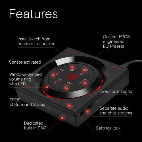 EPOS GSX 1000 2nd Edition Dac Amp Audio Amplifier/External USB Sound Card with 7.1 Surround Sound, Side Tone, Gaming DAC and EQ, Headphone Amp Compatible with Windows, Mac, Laptops and Desktops - Image 2