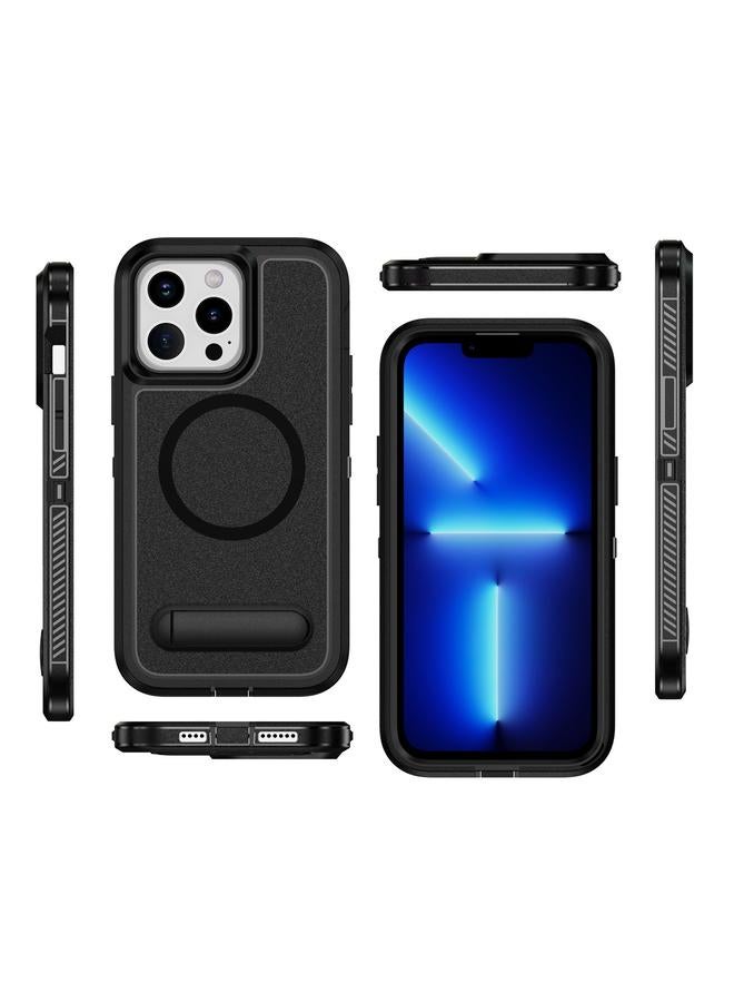 Zaboon Case For iPhone 12 Pro Max Guard MagSafe Holder Matte PC Hybrid TPU Phone Case - Image 2