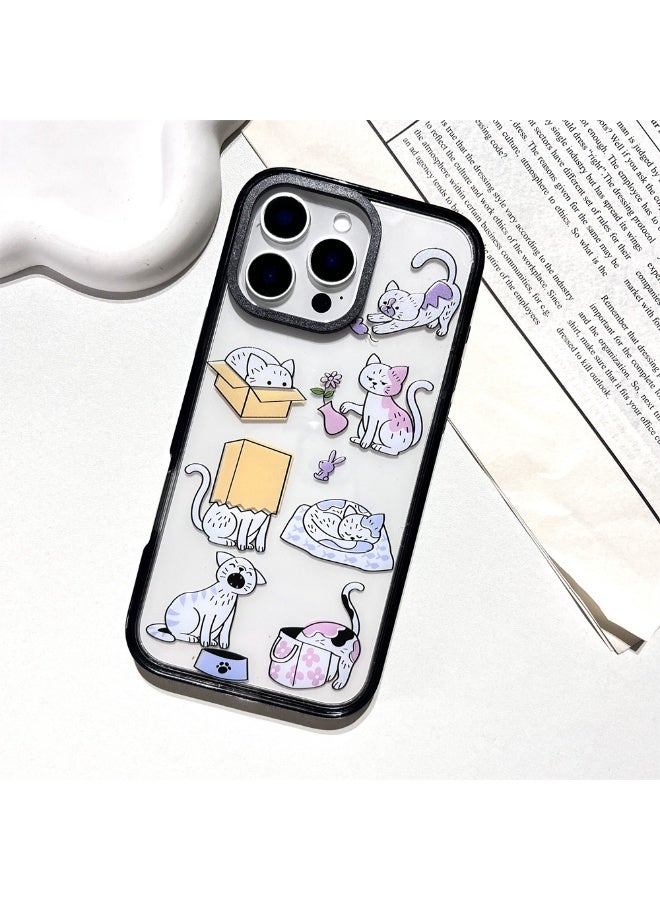 NIBEMINENT Cute Trick Or Treat Cat Protective TPU Case Cover For iPhone 15 Pro Clear - Image 2