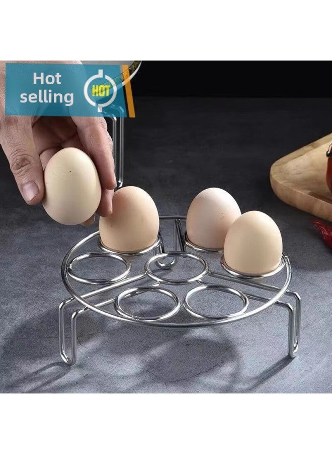 High-efficiency Kitchen Essential 7-hole Special Egg Steaming Rack Non-stick Heat Insulation Thickened 304 Stainless Steel Durable Multi-layer-Specifications:Egg Rack ]  - Image 2