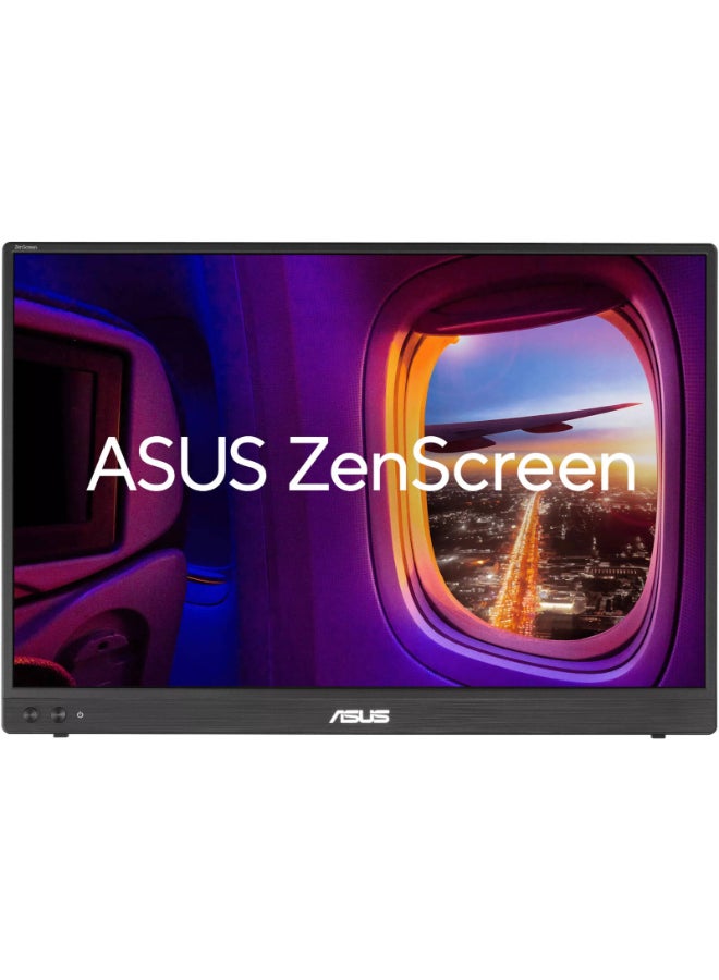 أسوس 16 Inch ZenScreen Portable Monitor, WUXGA IPS (1920x1200), 16:10, Dual USB-C, Mini HDMI, Power Delivery Pass-Through, Auto-Rotate, Eye Care Technology MB16FC Black Black - Image 1