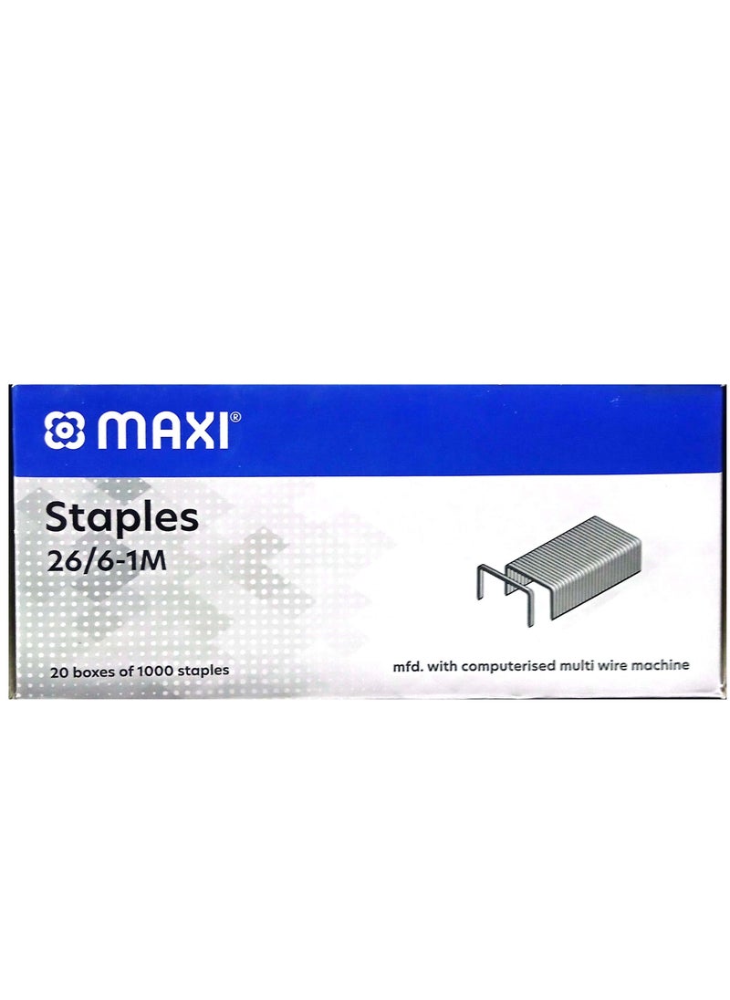 Maxi Maxi 26/6-1M  20 Boxes 1000 Staples  - Image 2