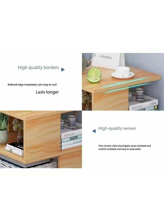 JCB CHIC طاولة جانبية، طاولة سرير، طاولة خشبية جانبية، خزانة سرير، منظم تخزين سرير بسيط وعصري، طاولة جانبية، طاولة قهوة جانبية، خزانة، خزانة موفرة للمساحة - Image 5