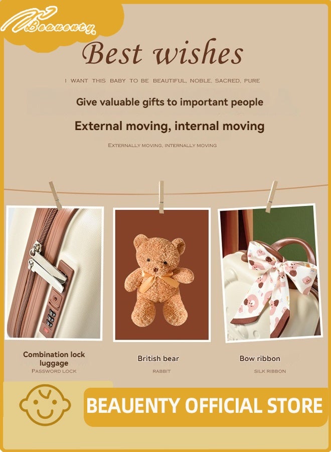 بيوينتي مجموعة طفل حديث الولادة للأولاد والبنات ملابس الطفل من القطن الناعم ، ومنتجات الطفل هدية دش طفل ممتازة للأطفال حديثي الولادة (0-3 أشهر) في حقيبة لطيفة ذات موضوع الدب 21 في 1. - Image 3