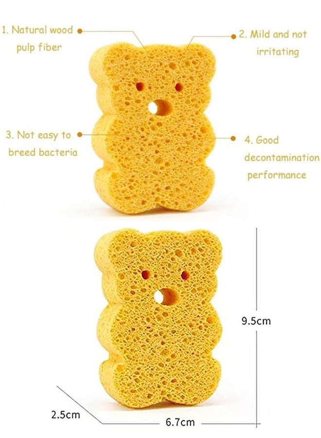 4 Pack Premium Bath Sponge, Fast Drying Baby Bath Tub Sponge, Bath Foam Rub Shower Sponge, Cute Animal Shapes, Fun Baby Shower Sponge for Babies and Children - Image 3