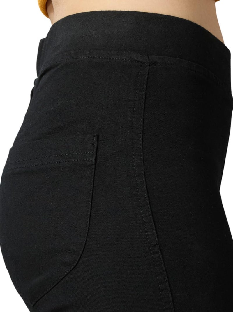 AKA CHIC women's Regular Rise Jegging (AKCB 1001 A_Black_26) - Image 5