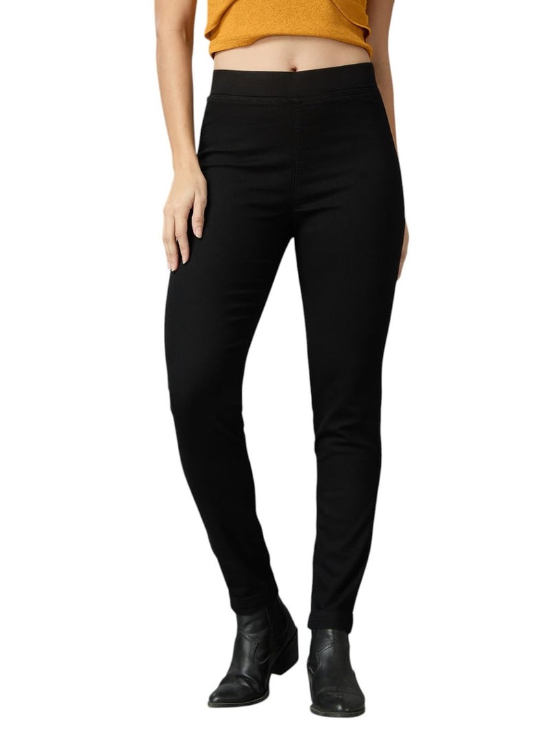 AKA CHIC women's Regular Rise Jegging (AKCB 1001 A_Black_26) - Image 2
