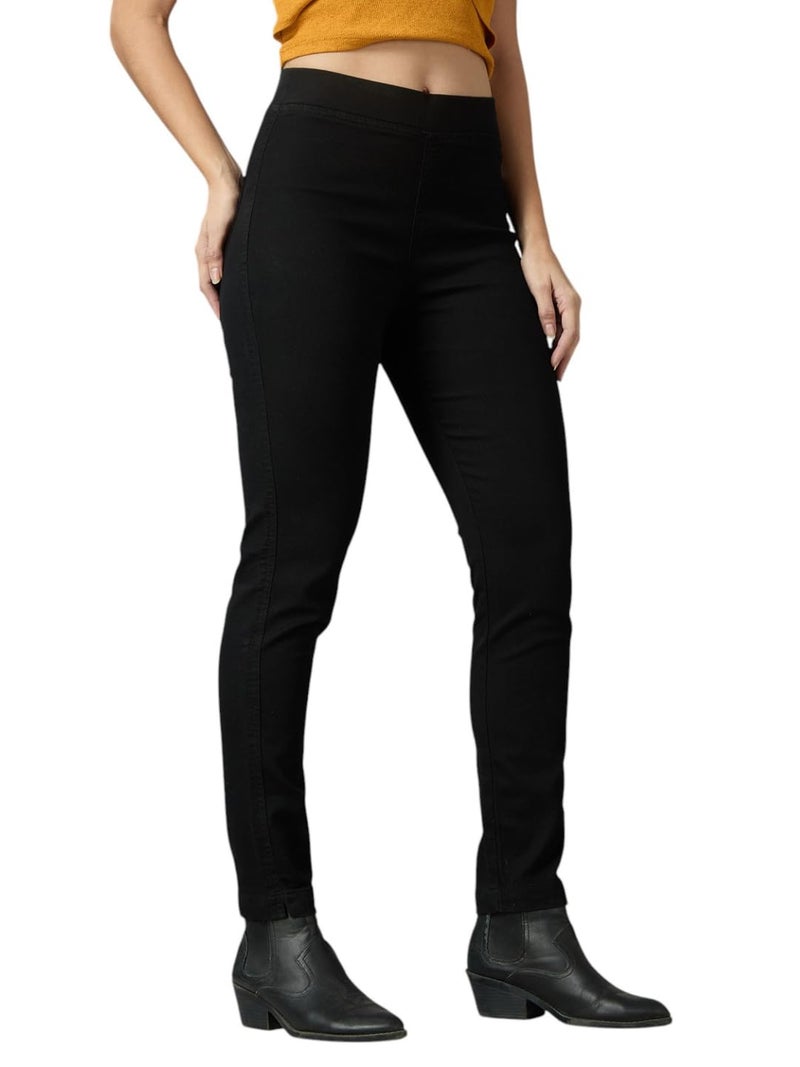 AKA CHIC women's Regular Rise Jegging (AKCB 1001 A_Black_26) - Image 1