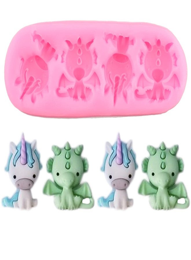 Mujiang Cat Head Fox Unicorn Bear Silicone Fondant Molds For Sugar Gum Paste Candy Chocolate Cake Decorating Set Of 4 - Image 3