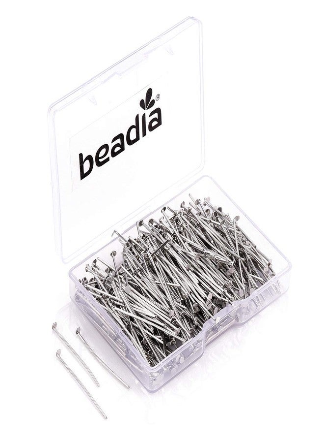 BEADIA Head Pins Platinum for DIY Jewelry Making 40mm 200pcs - Image 1