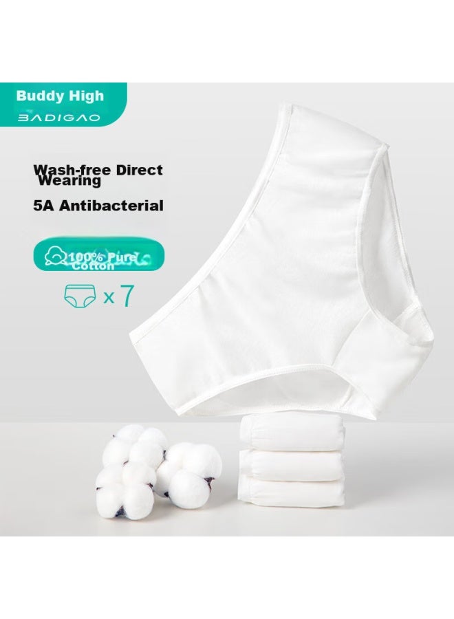 Badigao Disposable Underwear For Women, Maternity Pure Cotton Sterile Travel Shorts, Postpartum Large Size Daily Disposable Panties, 7 Pieces, Size L - Image 4