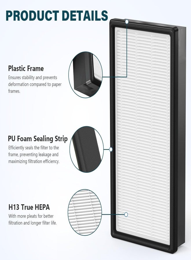 FCFMY 4 Packs HRF-H1 HRF-H2 True HEPA Replacement Filter H Compatible with Honeywell HPA050 HPA150 HPA060 HPA160 HHT055 HHT155 Air Cleaner Purifier with 8 pcs HRF-B1 Activated Carbon Pre-Filters - Image 4