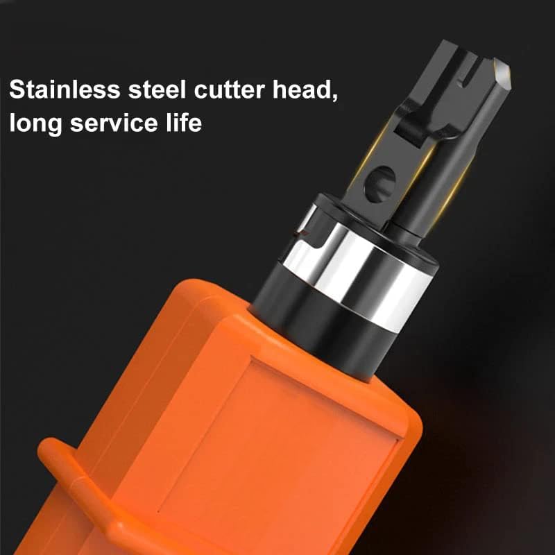 XIKKART RJ45 Punch Down Tool, Impact Networking Punching Tool, Multifunctional Wire stripper Cutter Tool Ethernet Punching Tool For All Types Of 110 Modules For CAT5/6, CAT5E/6E Network Cables - Image 3