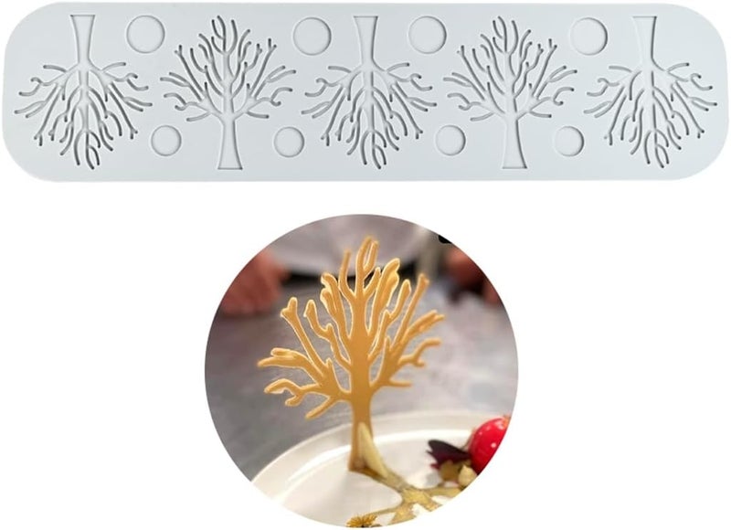 mostsom Silicone Fondant Mold Cake Molds - 3D Tree Lace Mat for Valentine's Day DIY Baking, Easy Use Candy Mould for Polymer Clay, Sugar Craft Cupcake Decorating (G_ Tree) - Image 2