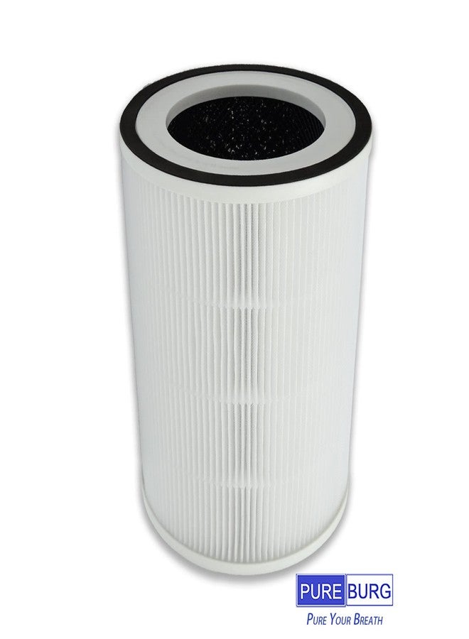 PUREBURG فلتر بديل من بيوربيرج متوافق مع جهاز تنقية الهواء هيموكس HIMOX-H10، عبوة من قطعتين، فلتر H13 HEPA رباعي المراحل، فلتر كربون نشط لتنقية الهواء من الغبار والمركبات العضوية المتطايرة - Image 3