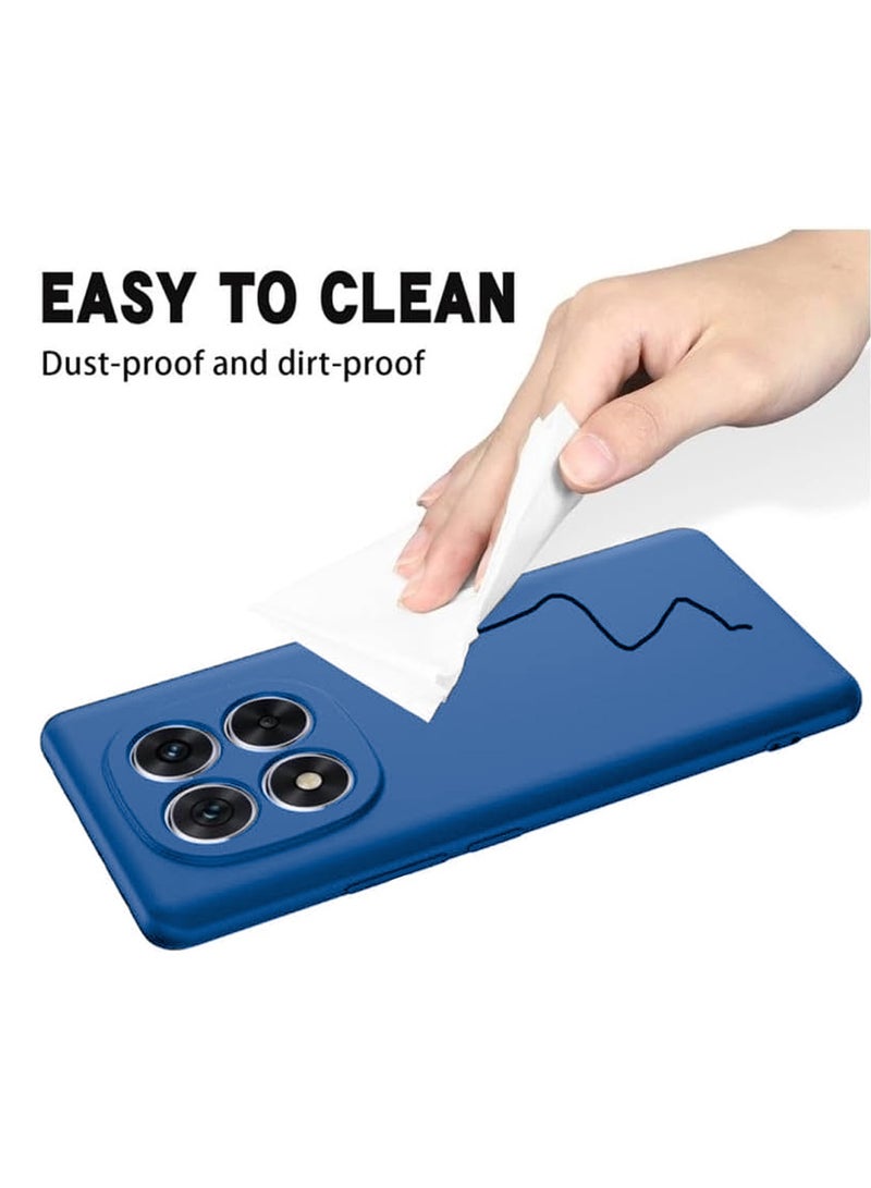 دبليو تيك غطاء هاتف شاومي ريدمي نوت 15 برو+ 5G 2025 من السيليكون السائل الناعم (MCRPSN) - أزرق بحري - Image 4