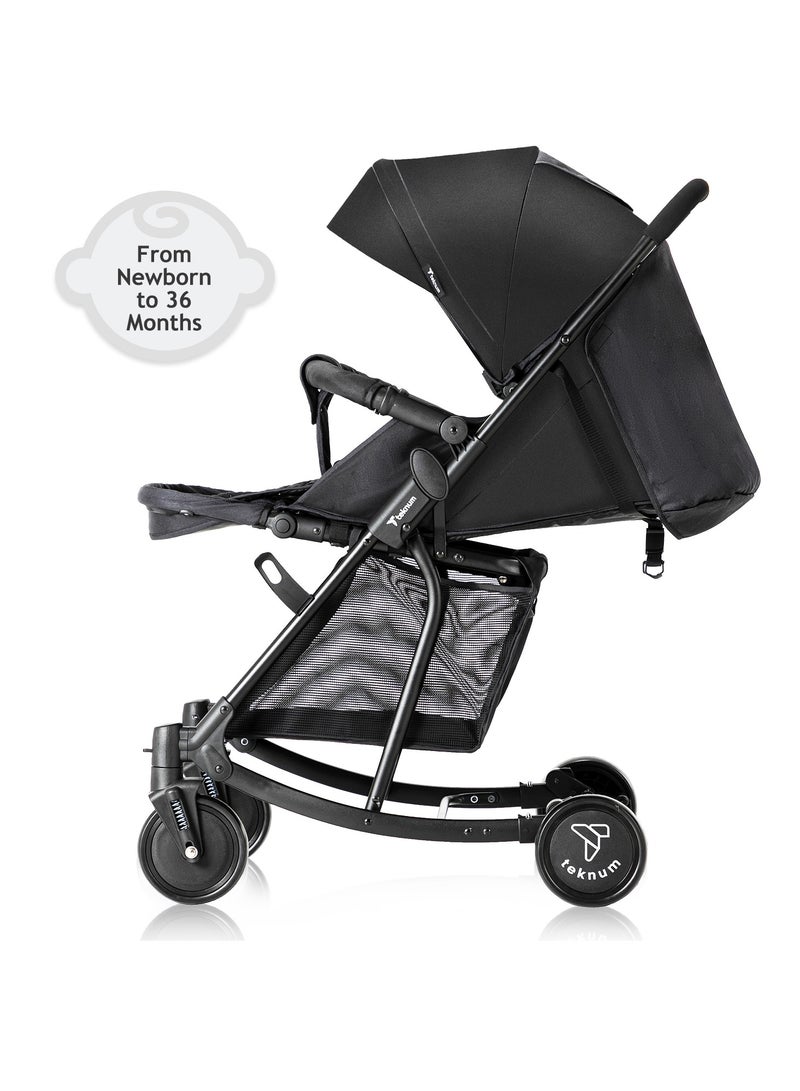 Teknum Stroller With Rocker with Red Fashion Diaper tote Bag- Black - Image 3