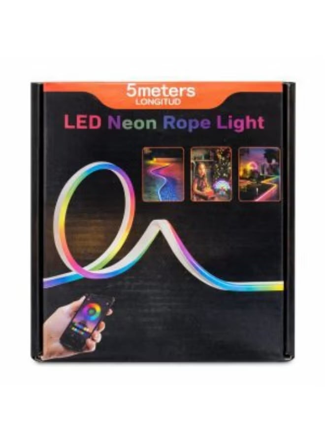 ELTRAZONE Smart LED Neon Rope Light 5M RGB, App Control & Music Sync Strip Light - Image 3
