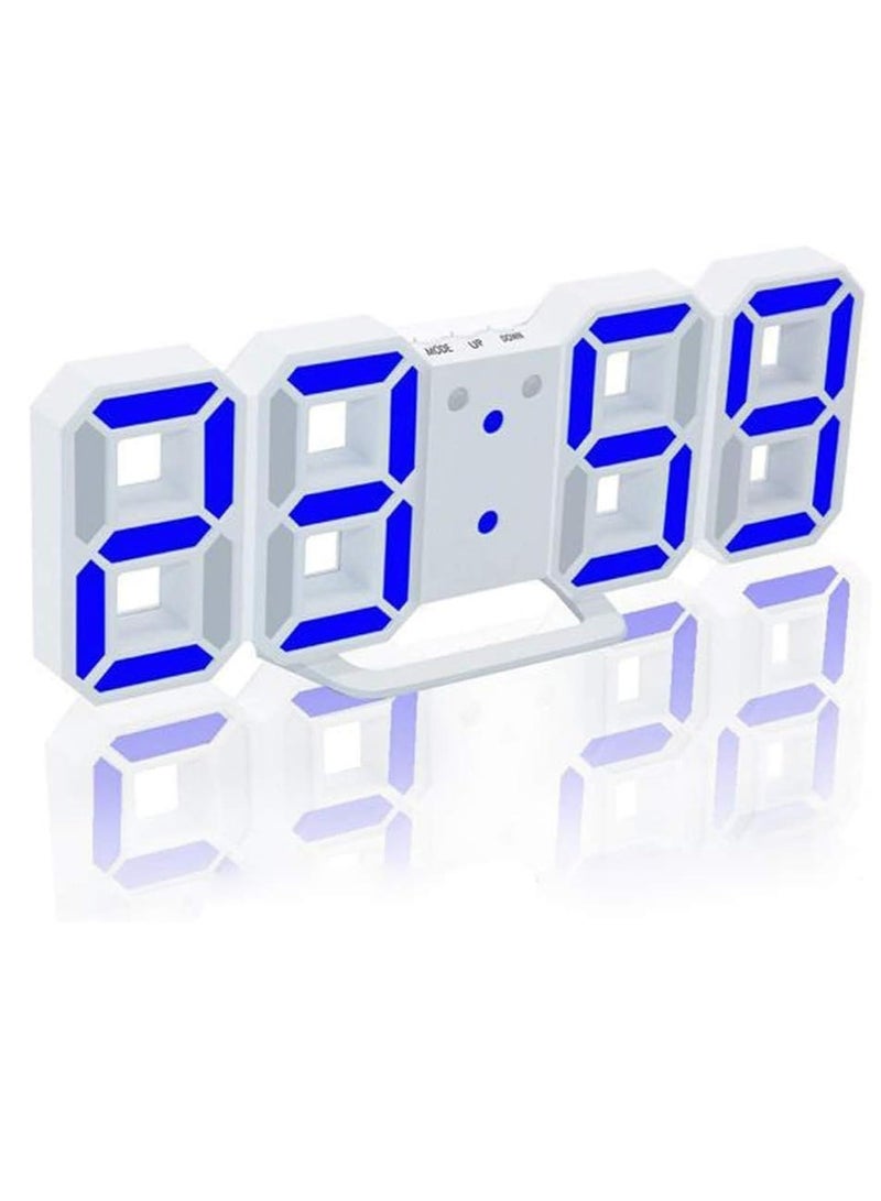 DUNISO 3D LED Digital Clock Glowing Night Mode Brightness Adjustable Electronic Table Clock 24/12 Hour Display Alarm Clock Wall Hanging  - Image 2