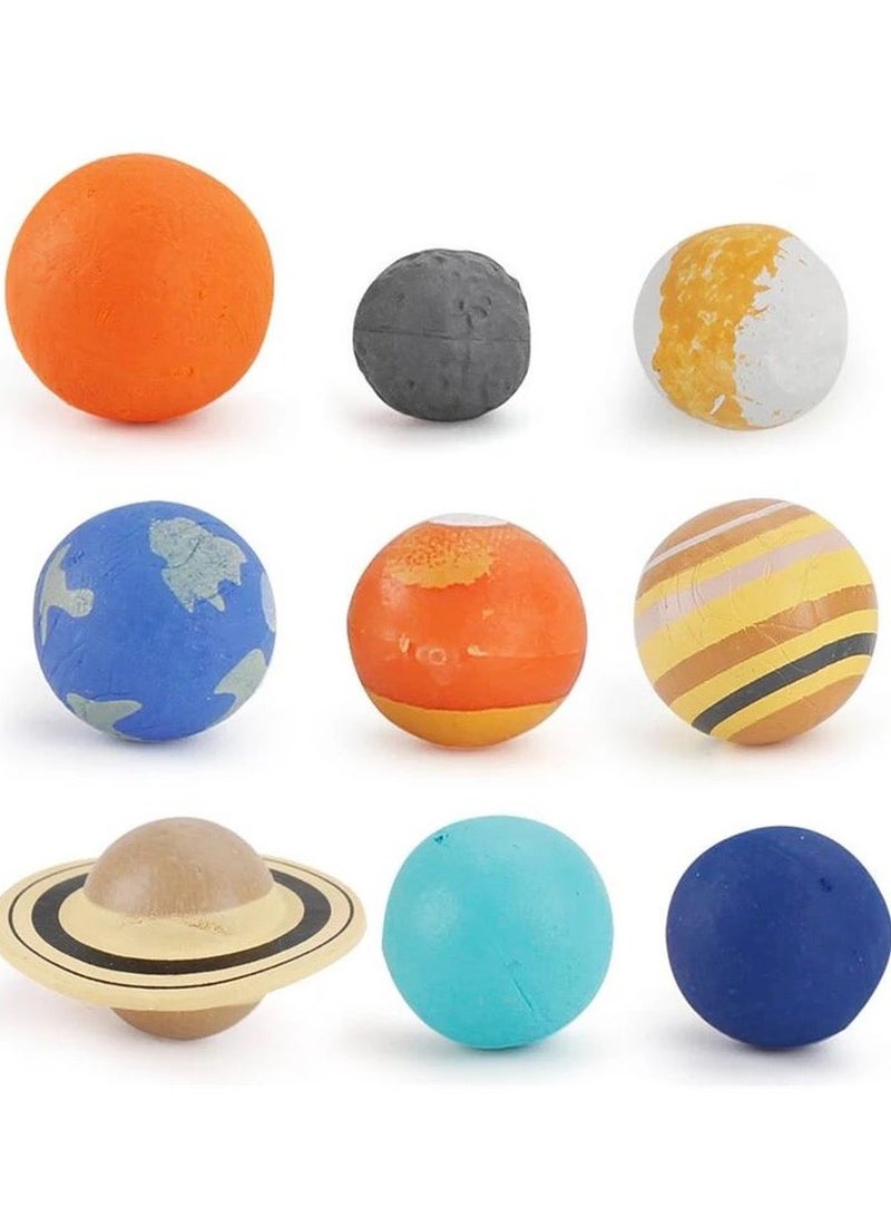 Nine Planets Model, Solar System Planet, Figure Playsets Collection Educational Toy for Astronomy Enthusiast, Fit for Toddlers and Kids - Image 1