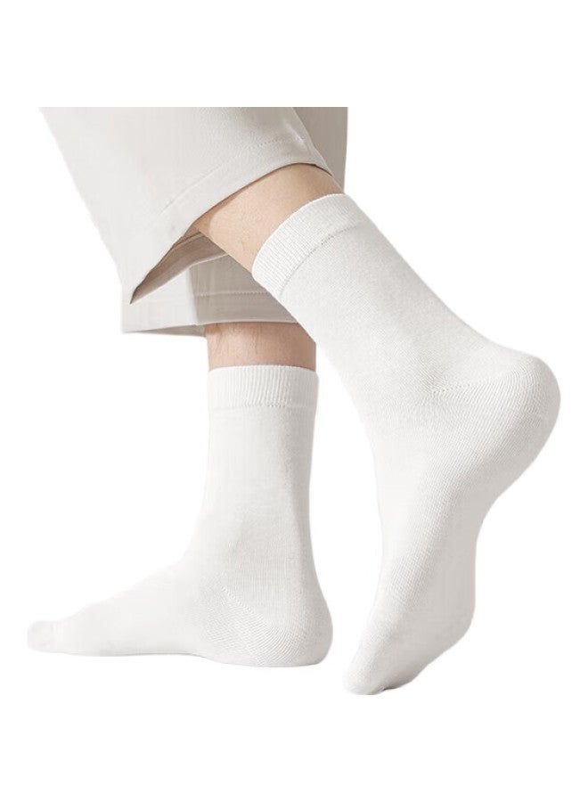 JOAE Winter Anti-Odor Men'S Mid-Calf Socks 100% Cotton Warm Antibacterial Sweat-Absorbent Casual Business Socks - Image 1