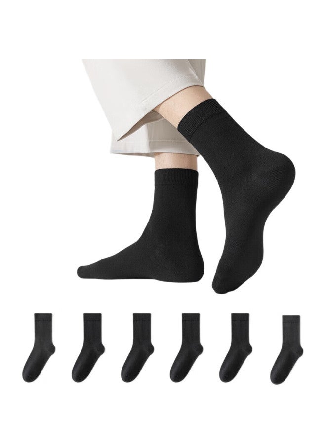JOAE Winter Anti-Odor Men'S Mid-Calf Socks 100% Cotton Warm Antibacterial Sweat-Absorbent Casual Business Socks - Image 3