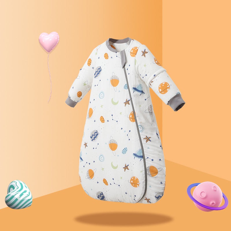 Baby Sleeping Bag, Baby Blanket, Autumn and Winter Newborn Anti-Jump Surrender Style Swaddling Blanket, Extendable Sleeves, Cross-Border Wholesale - Image 1
