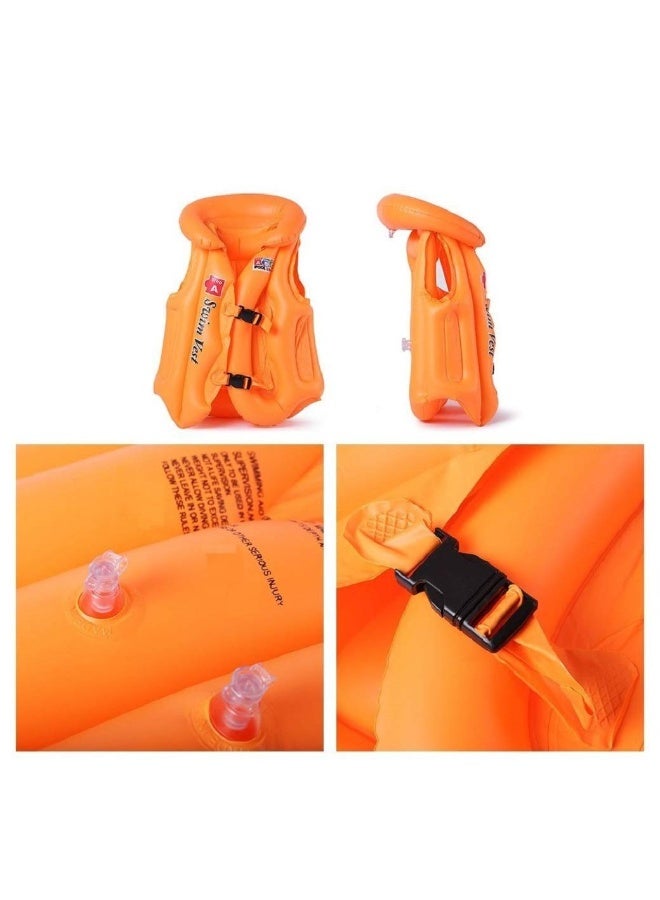 MUMS PLANET Kids Inflatable Swim Vest Jacket - Life Saving Life Guard for Kids Survival Suit Child Life Vest Children Life Jacket Water Sport Kids Life Vest for 3 to 6 Year--Life jacket for children -Children's floats-- Floats - Swimming pool and beach supplies - Float - Image 3