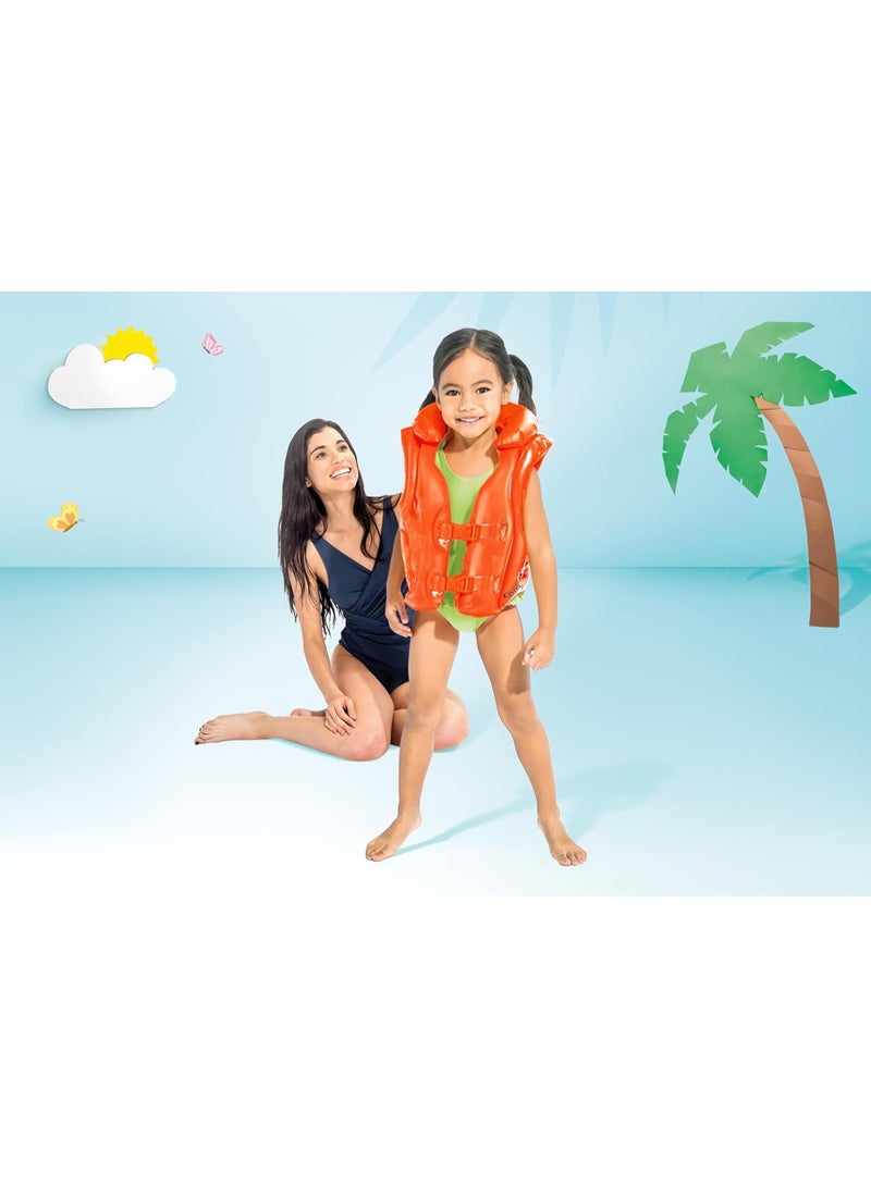 ممز بلانيت سترة سباحة قابلة للنفخ للأطفال - سترة إنقاذ حياة للأطفال بدلة نجاة سترة نجاة للأطفال سترة نجاة للرياضات المائية سترة نجاة للأطفال من سن 3 إلى 6 سنوات--لايف جاكت للأطفال-عوامات اطفال--عوامات - مستلزمات حمام السباحه و البحر -عوامه - Image 5