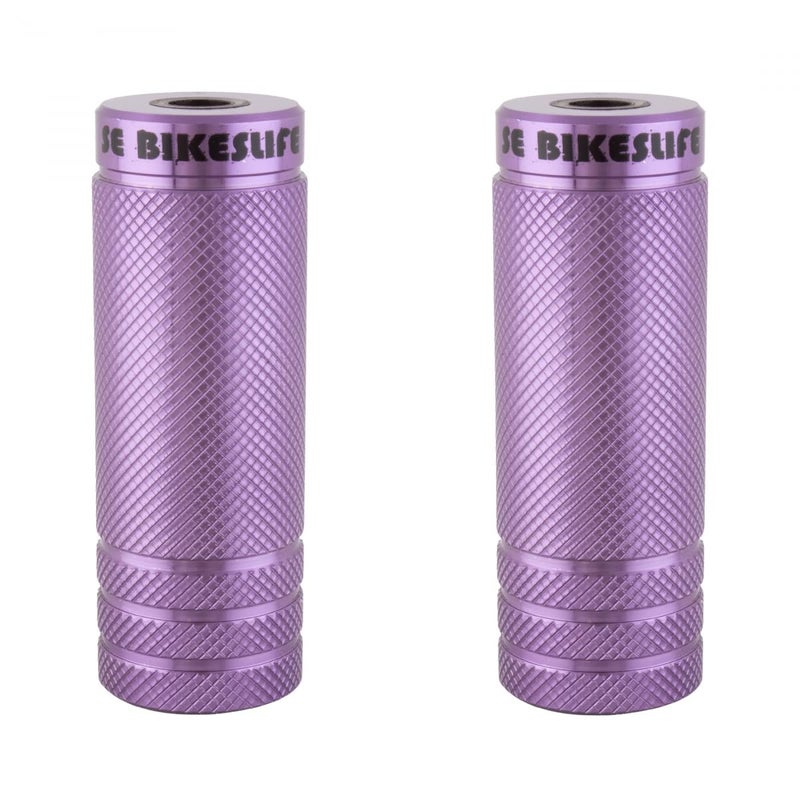 SE BIKES WHEELIE PEGS 98mm PURPLE STEEL 35mm DIAMETER - Image 4