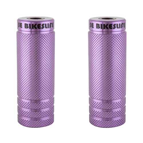 SE BIKES WHEELIE PEGS 98mm PURPLE STEEL 35mm DIAMETER - Image 1