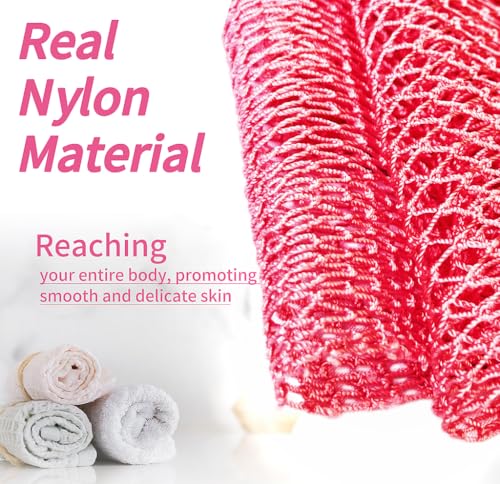 SPMKTBOZAI African Net Sponge Authentic, African Exfoliating Sponge Real African Net Black Owned, African Bath Sponge Back Scrubber, Body Exfoliator Shower Bath Accessories (Pink) - Image 5