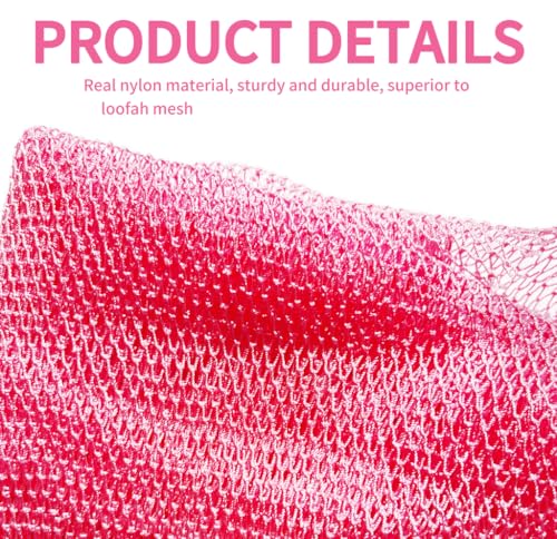 SPMKTBOZAI African Net Sponge Authentic, African Exfoliating Sponge Real African Net Black Owned, African Bath Sponge Back Scrubber, Body Exfoliator Shower Bath Accessories (Pink) - Image 2