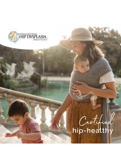 boba Wrap Baby Carrier Grey Original Stretchy Infant Sling Perfect For Newborn Babies And Children Up To 35 Lbs  - Image 3