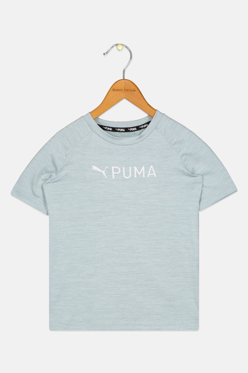 PUMA Toddlers Girl Sportswear Fit Short Sleeve Running T-Shirt, Sage Green - Image 3