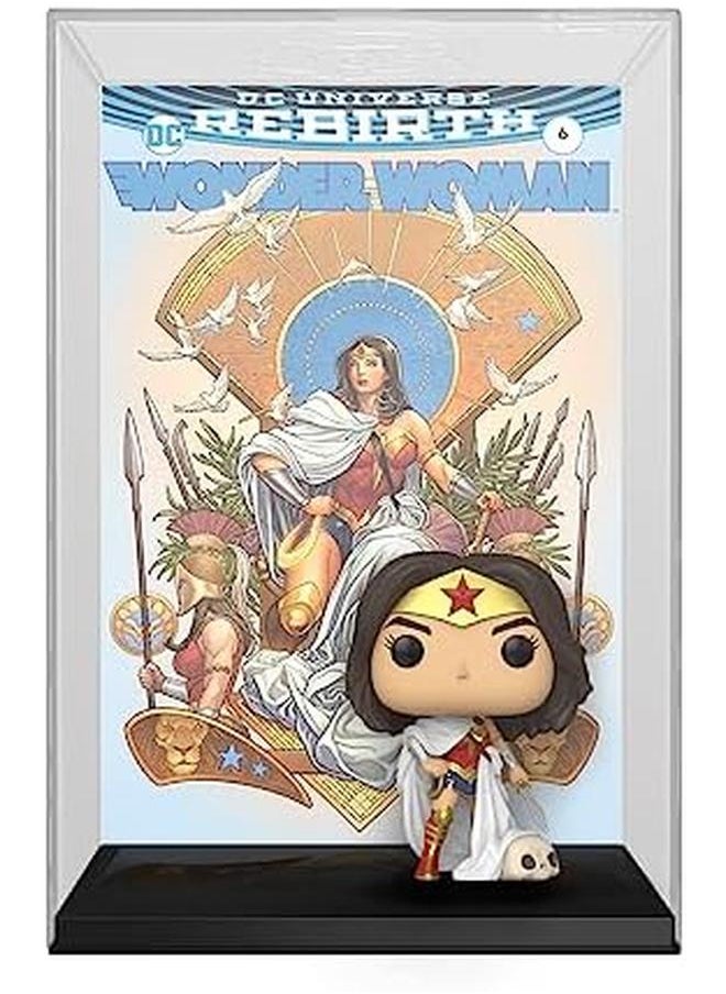 Funko Pop! - Vinyl Comic Cover WW 80Th Wonder Woman Rebirth On Throne - Image 1