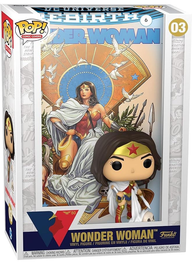 Funko Pop! - Vinyl Comic Cover WW 80Th Wonder Woman Rebirth On Throne - Image 1