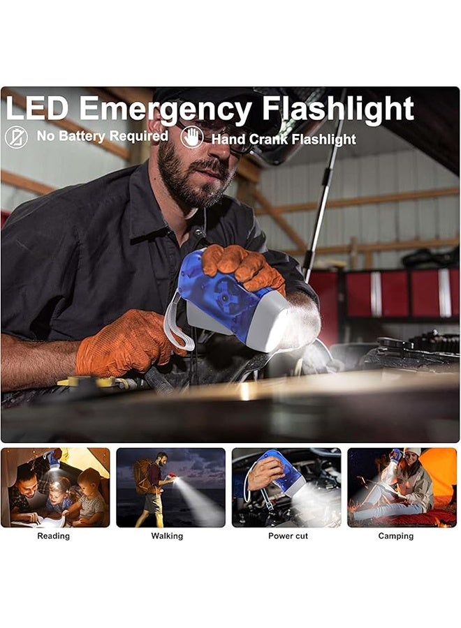 3 Pack Hand Crank Emergency Flashlight, No Battery Required,Portable Wind-Up Flashlight for Camping, Hiking, Outdoor, Home & Car Emergencies, Easy Use for Kids & Adults - Image 5