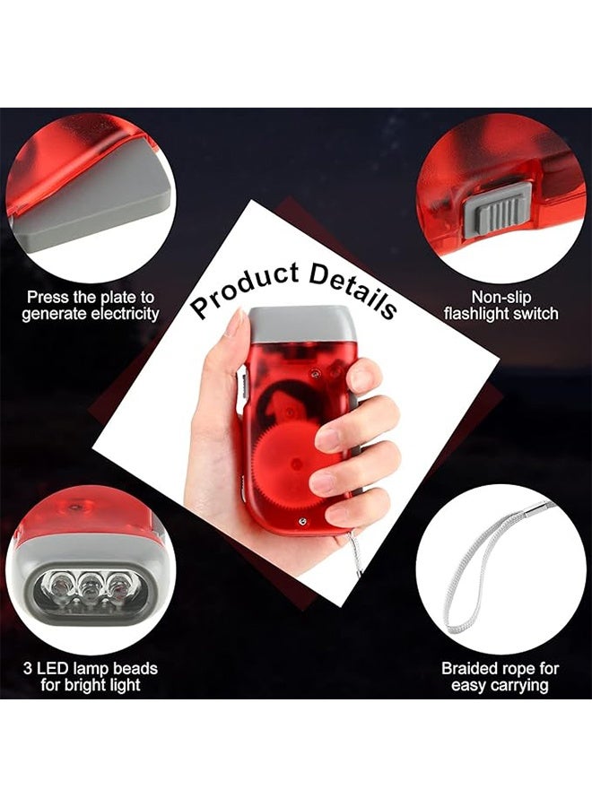 3 Pack Hand Crank Emergency Flashlight, No Battery Required,Portable Wind-Up Flashlight for Camping, Hiking, Outdoor, Home & Car Emergencies, Easy Use for Kids & Adults - Image 3