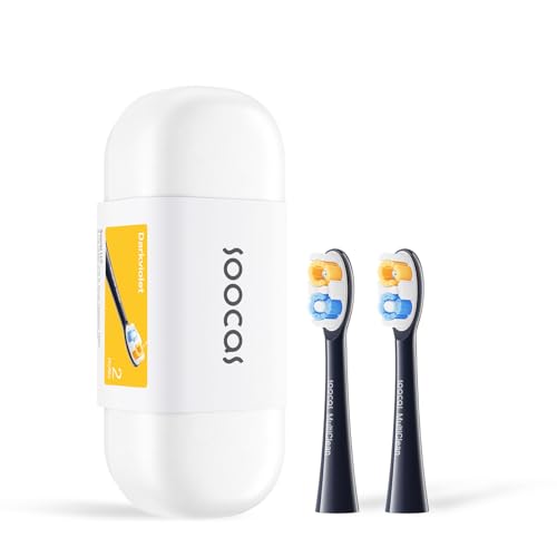 Soocas Multiclean Classic Clean Electric Toothbrush Replacement Heads, Compatible with Both NEOS II and NEOS II Ultra, 2 Brush Heads, Dark Violet - Image 1